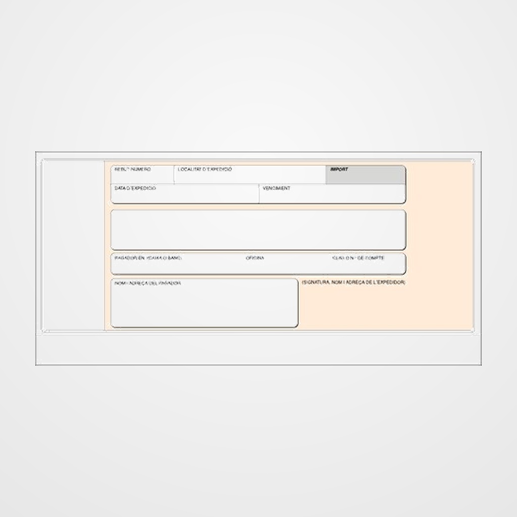 TALONARIO CATALAN RECIBOS NORMALIZADOS BANCO LOAN