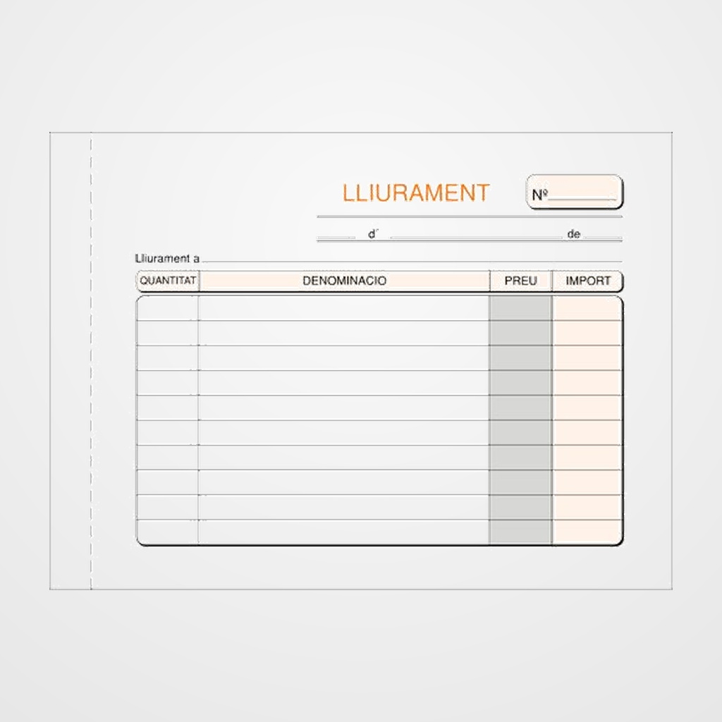TALONARIO CATALAN ENTREGAS 8º APAISADO LOAN