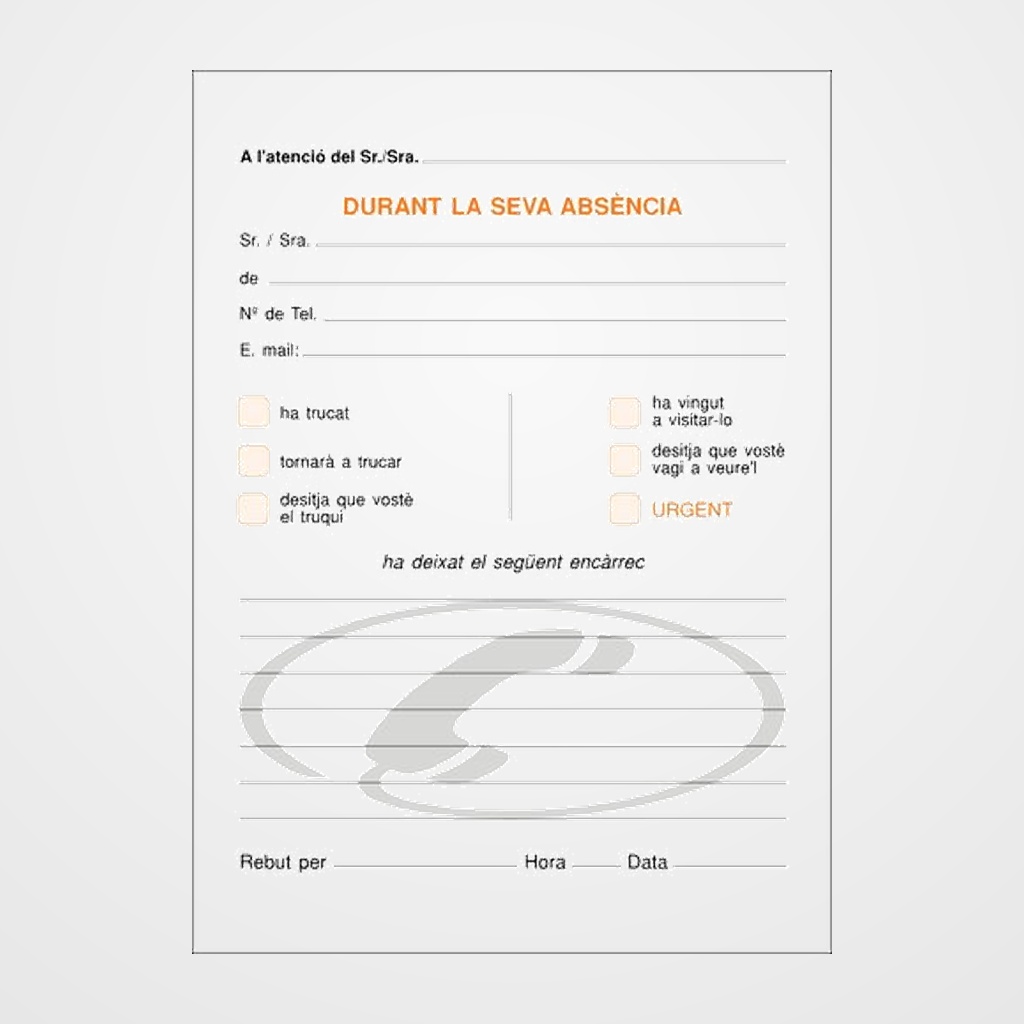 TALONARIO CATALAN LLAMADAS TELEFONO 8º NATU LOAN