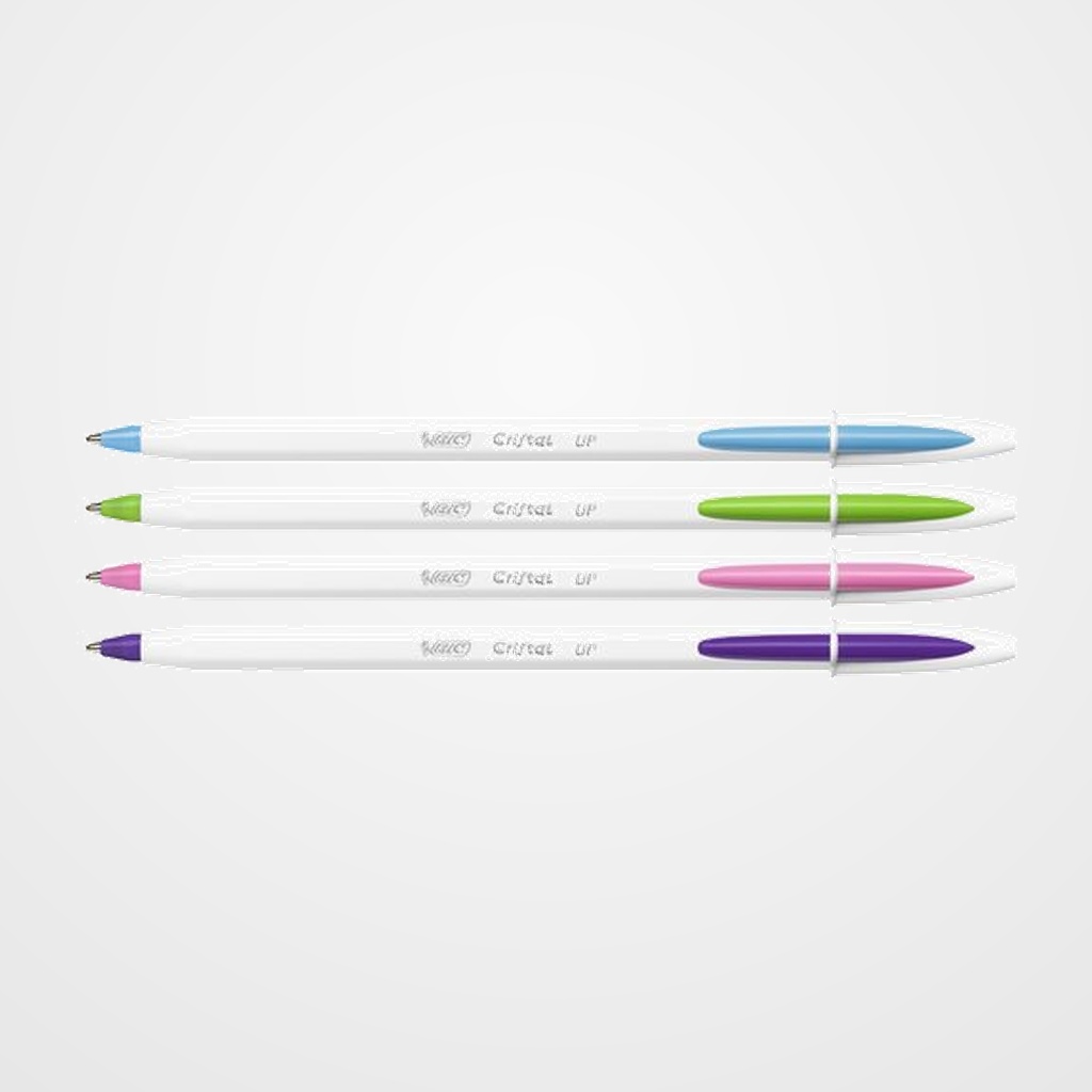 [10101171] BOLIGRAFO BIC CRISTAL UP 1.2 mm SURTIDO FUN (rosa,morado,turquesa,verde lima)