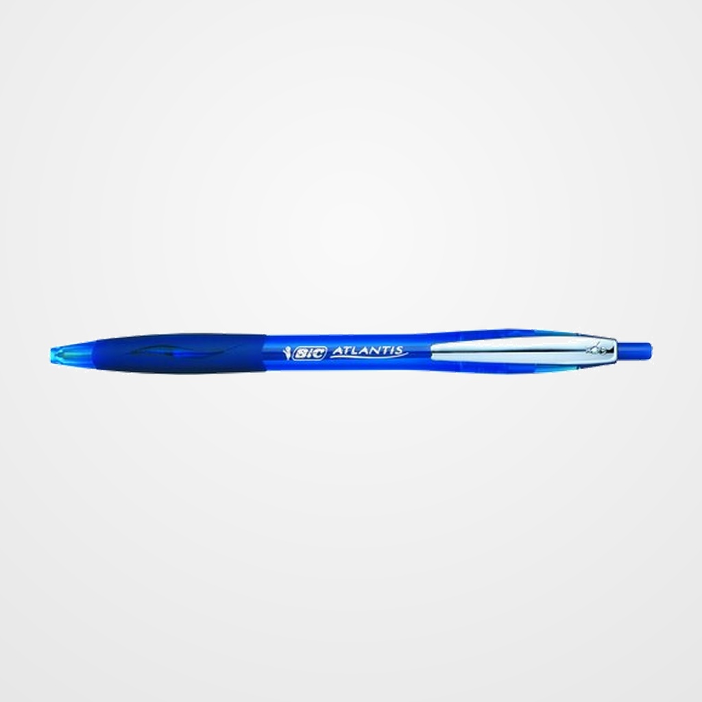 BOLIGRAFO BIC RETRACTIL ATLANTIS METAL CLIP 1.0 AZUL