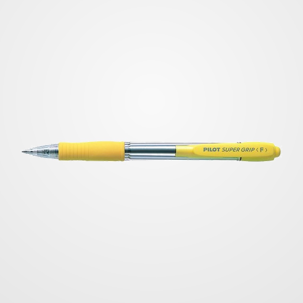 [10102720] BOLIGRAFO RT. PILOT SUPERGRIP  AMARILLO (tinta azul)