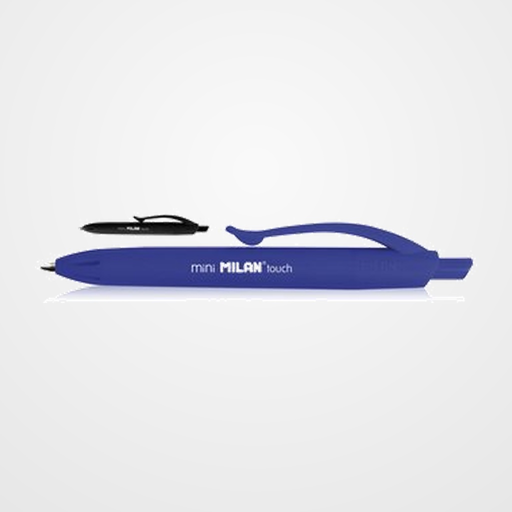 [10101604] BOLIGRAFO MILAN RETRACTIL P1 TOUCH MINI AZUL