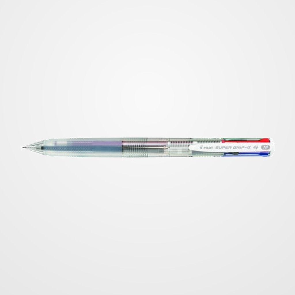 BOLIGRAFO de 4 COLORES PILOT SUPERGRIP G TRANSPARENTE