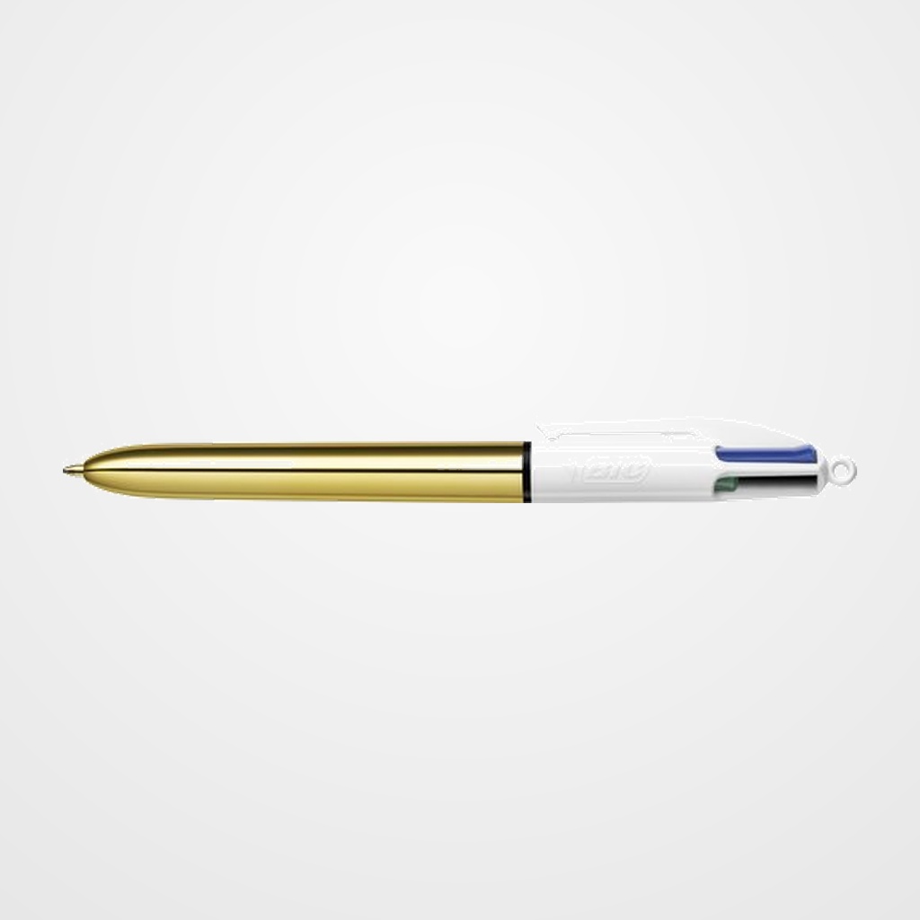 [10101206] BOLIGRAFO de 4 COLORES BIC SHINE GOLD