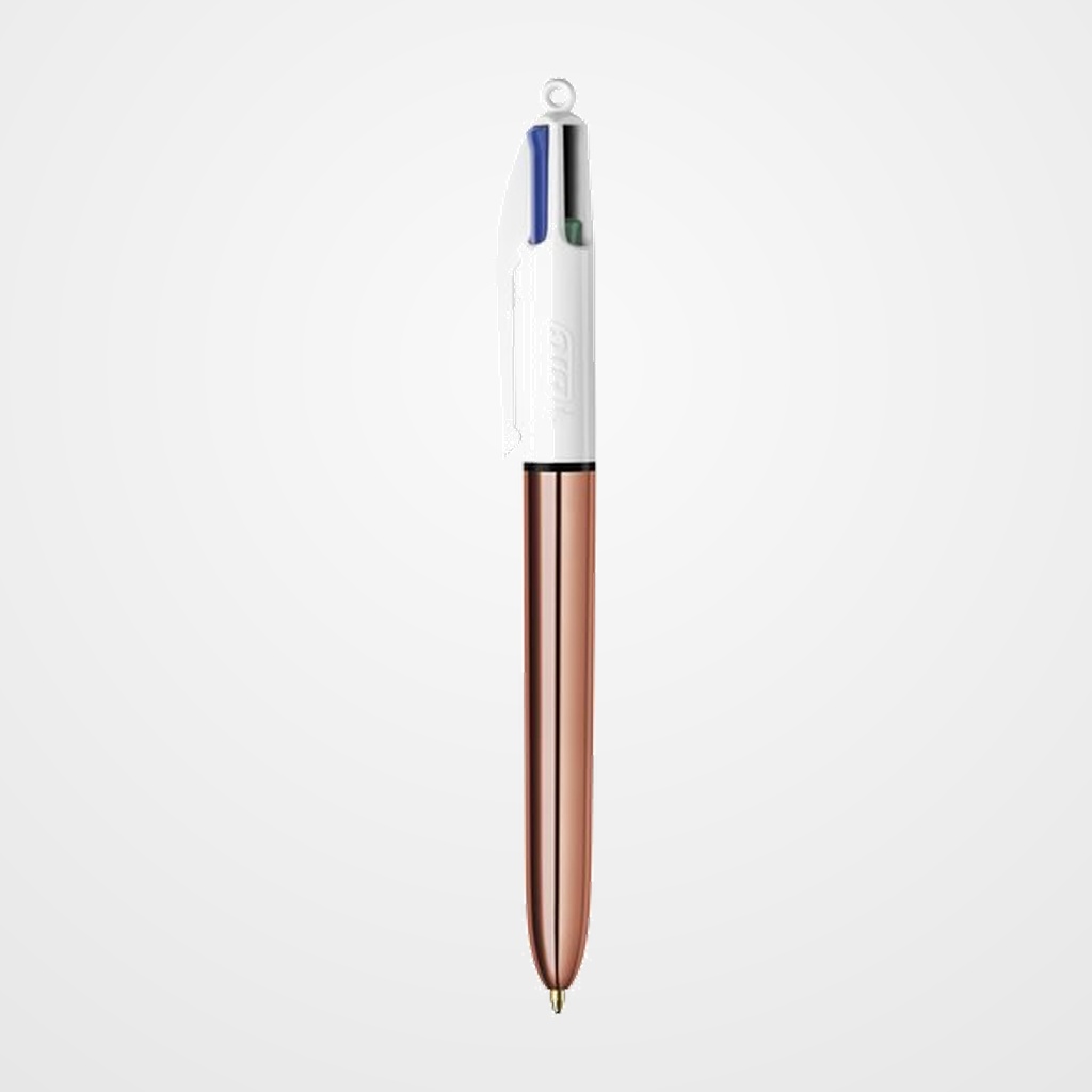 BOLIGRAFO de 4 COLORES BIC SHINE GOLD ROSE