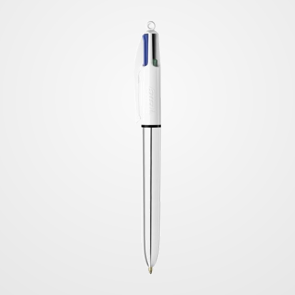[10101083] BOLIGRAFO de 4 COLORES BIC SHINE SILVER