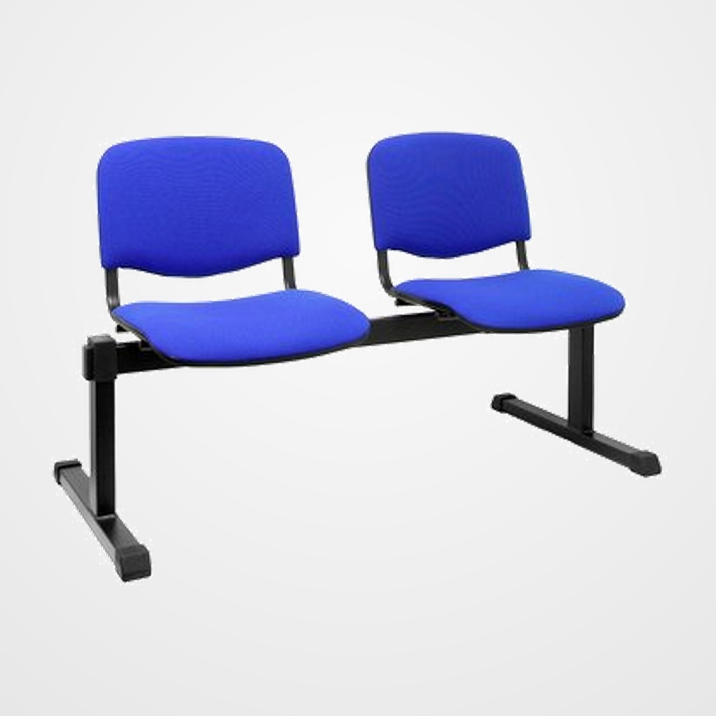 BANCADA PIQUERAS Y CRESPO MONTIEL 2 PLAZAS ASIENTO Y RESPALDO TAPIZADOS ARAN AZUL