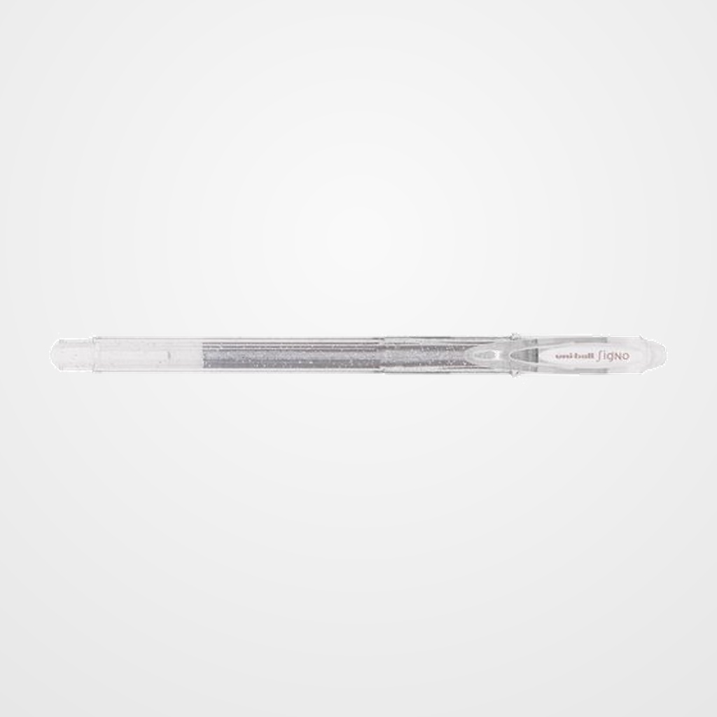 ROLLER GEL UNI-BALL SIGNO SPARKLING 1,0 (UM-120SP)  PLATA