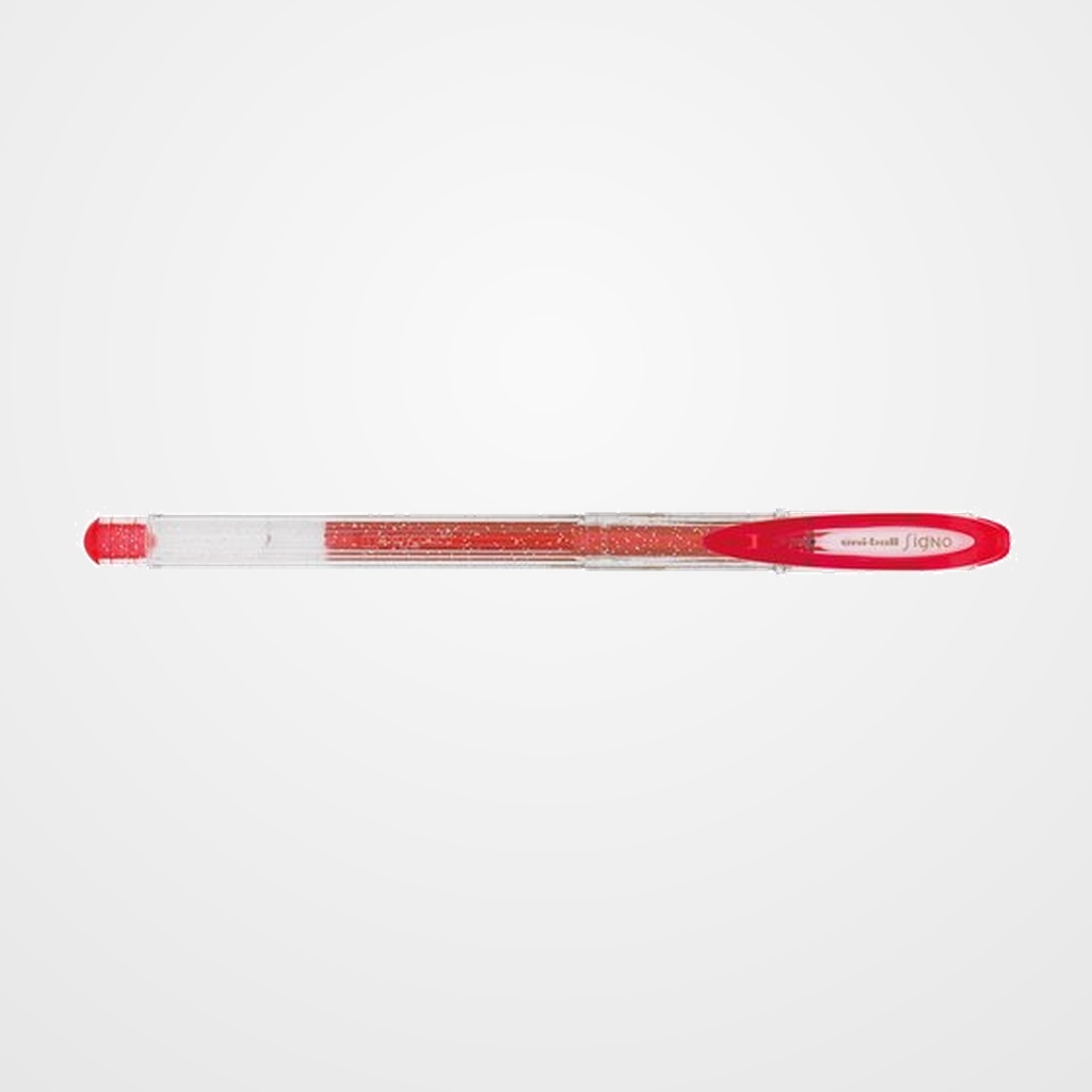 ROLLER GEL UNI-BALL SIGNO SPARKLING 1,0 (UM-120SP)  ROJO
