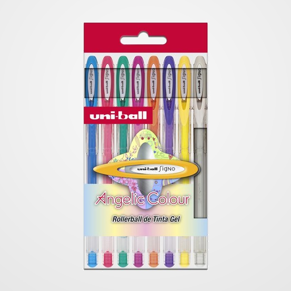 ROLLER GEL UNI-BALL SIGNO ANGELIC COLOUR 0,7 (UM-120AC8P) PASTEL ESTUCHE DE 8 SURTIDOS