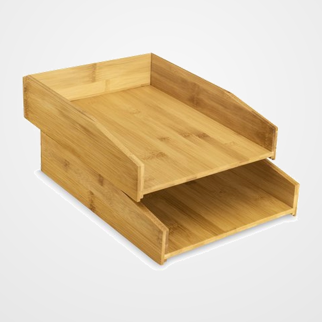 BANDEJA SOBREMESA CEP 24001 BAMBU CASTAÑO PACK DE 2