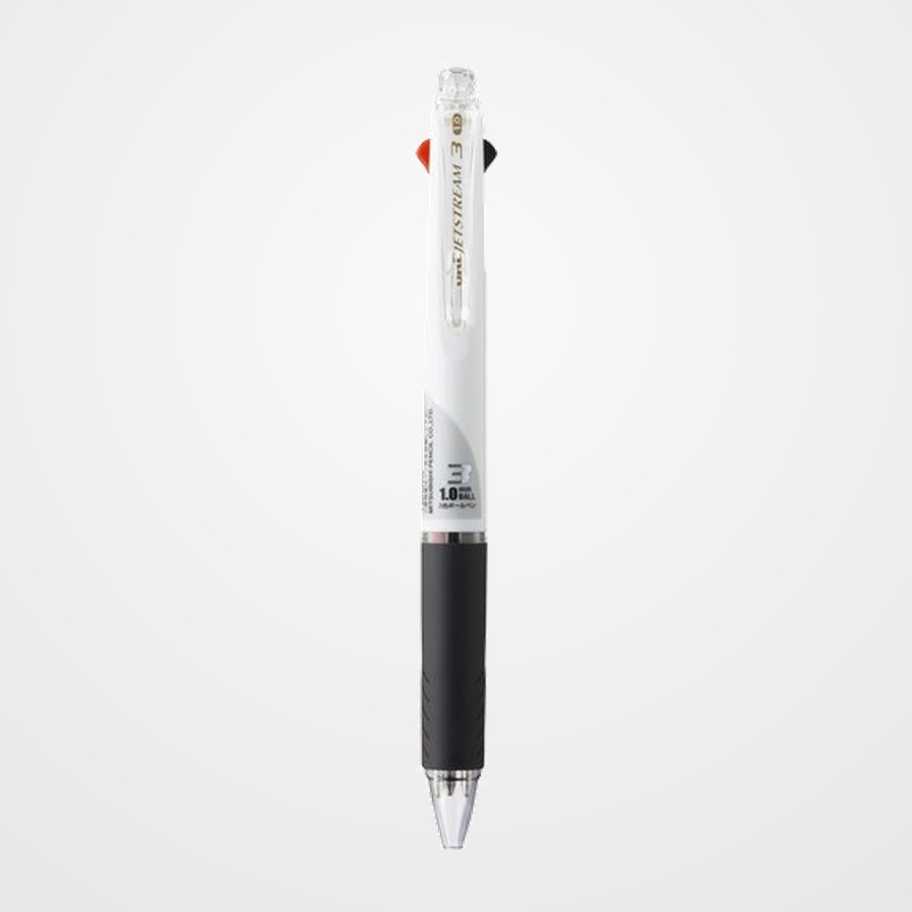 BOLIGRAFO de 3 COLORES UNI-BALL JETSTREAM 3 1,0 (SXE-400) BLANCO
