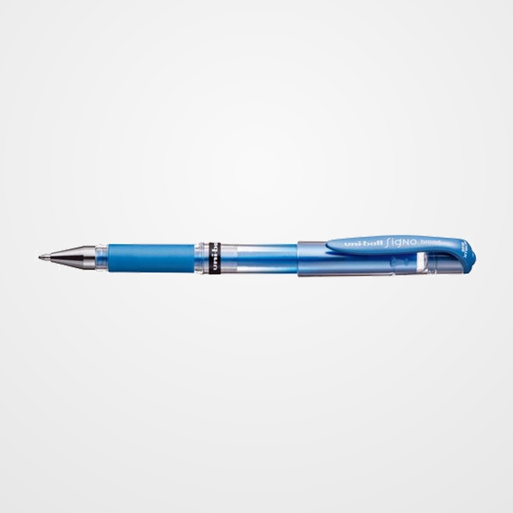 ROLLER GEL UNI-BALL SIGNO BROAD 1,0 (UM-153)  AZUL METALICO