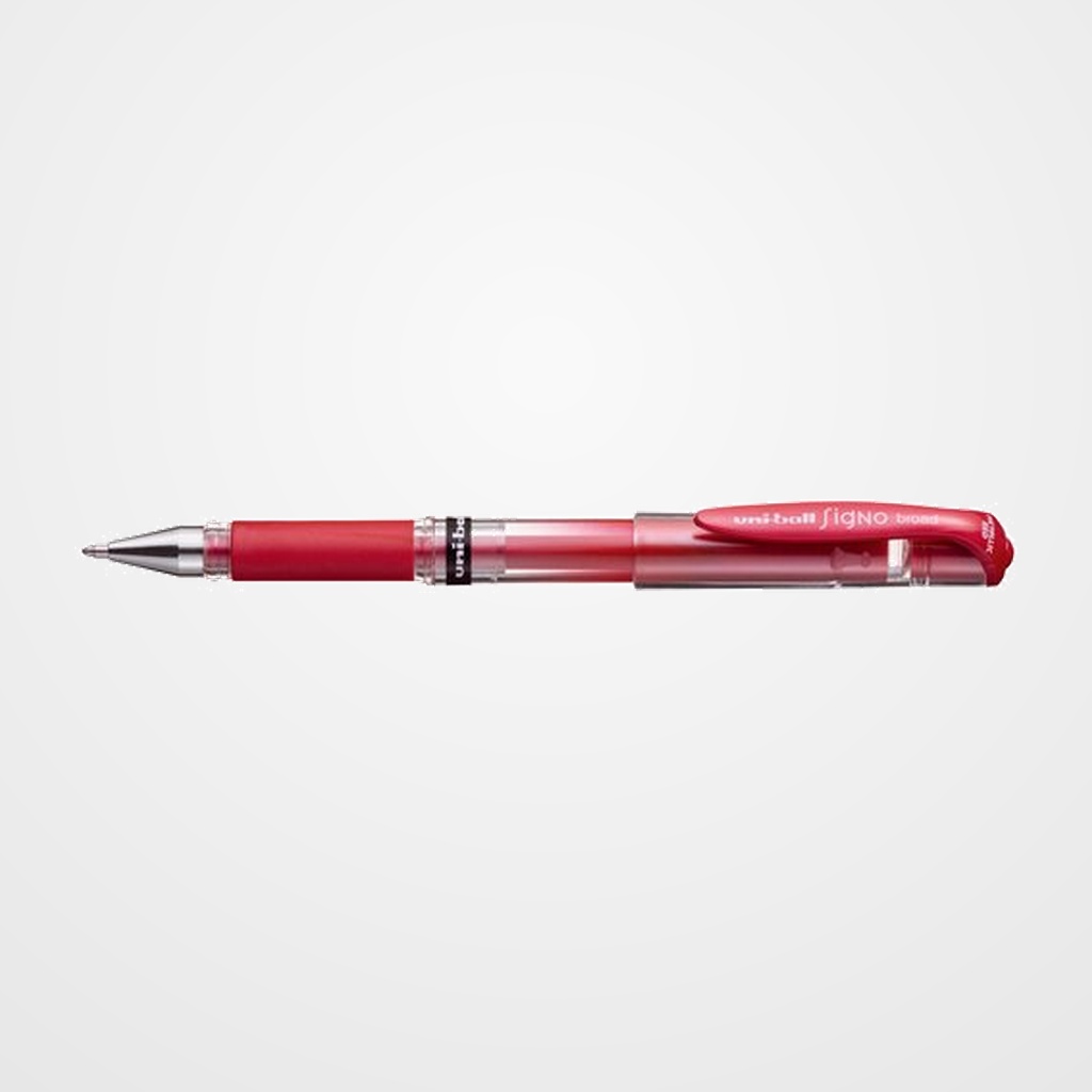 ROLLER GEL UNI-BALL SIGNO BROAD 1,0 (UM-153)  ROJO METALICO