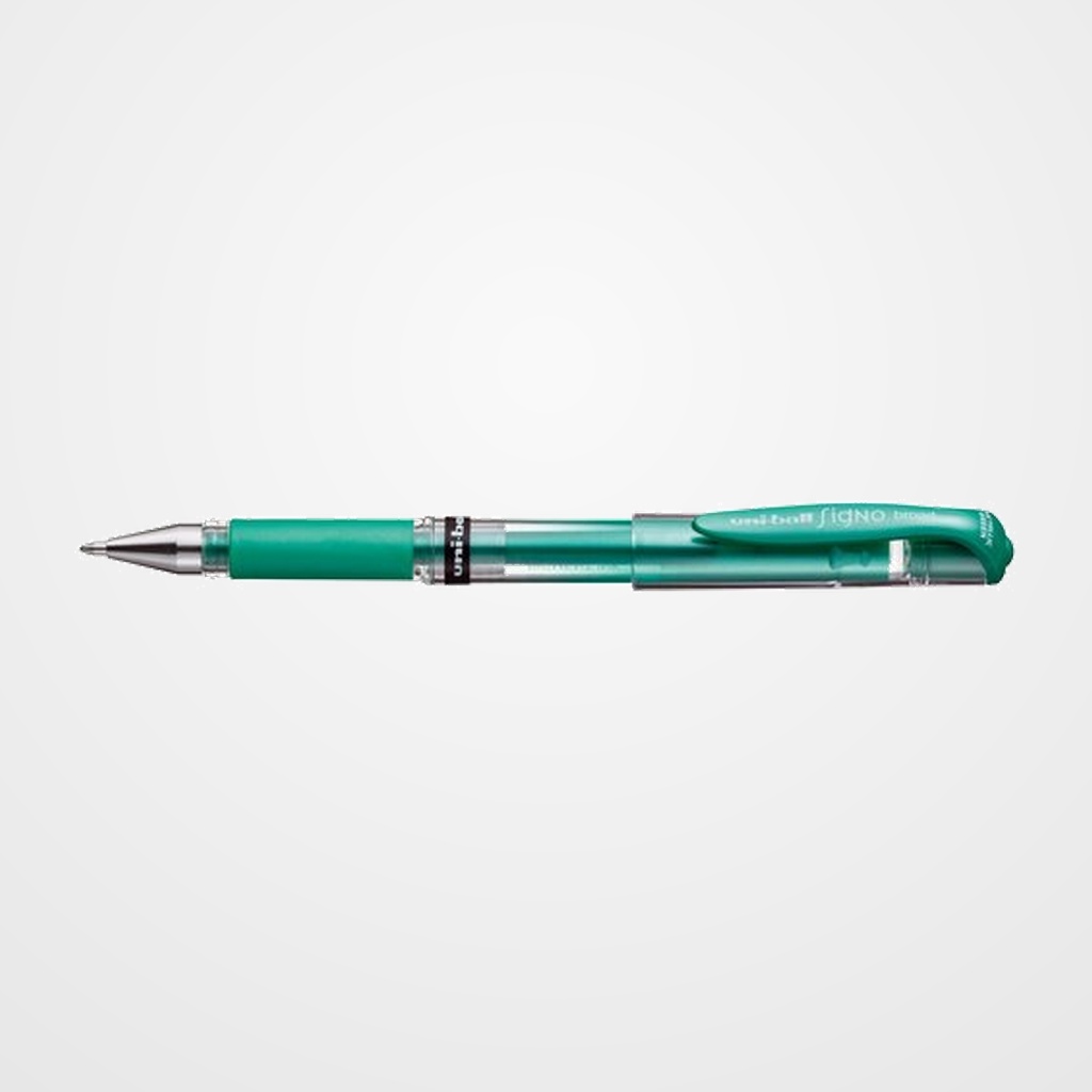 ROLLER GEL UNI-BALL SIGNO BROAD 1,0 (UM-153)  VERDE METALICO
