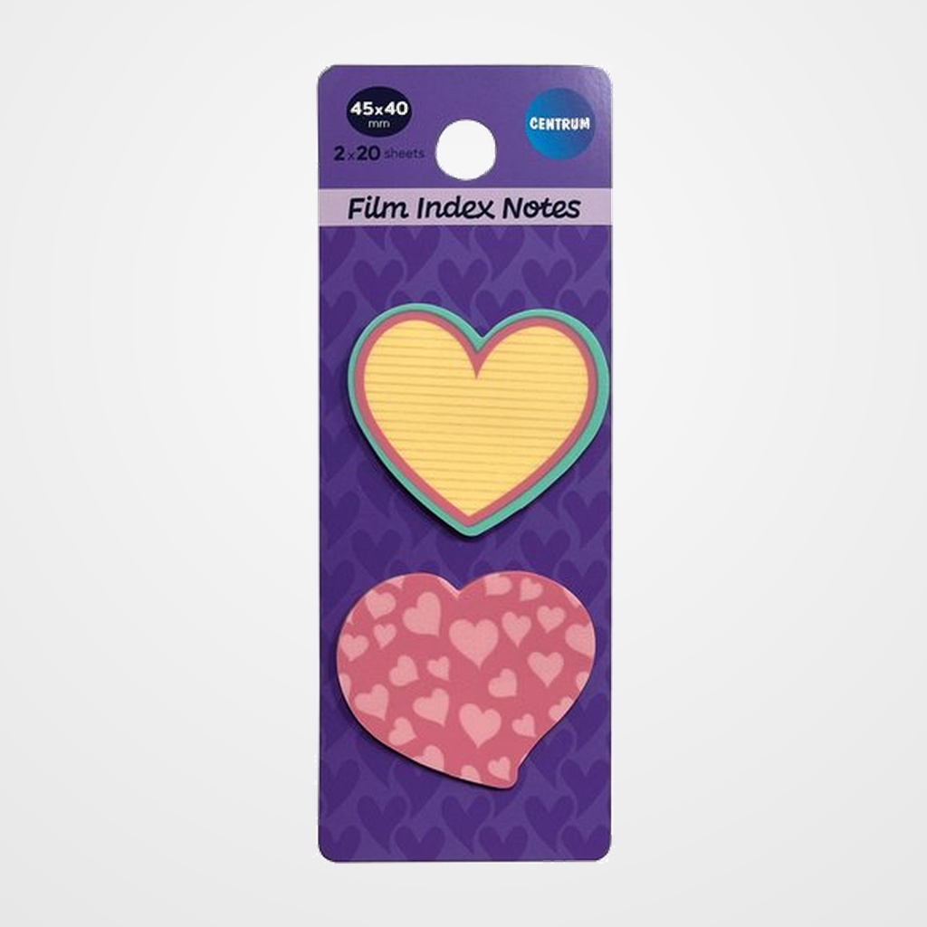 BANDERITAS ADHESIVAS CENTRUM CORAZONES PACK de 2