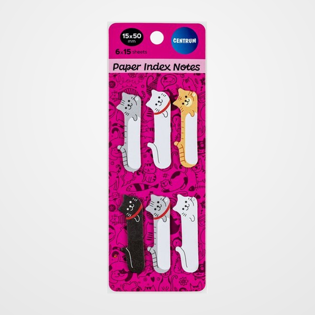 BANDERITAS ADHESIVAS CENTRUM GATOS PACK de 6
