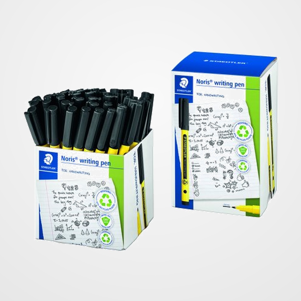 ROTULADOR FIBRA STAEDTLER  307 NORIS WRITING PEN NEGRO CAJA DE 50