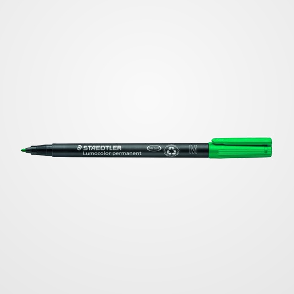 ROTULADOR PERMANENTE STAEDTLER 317 LUMOCOLOR (M)  VERDE