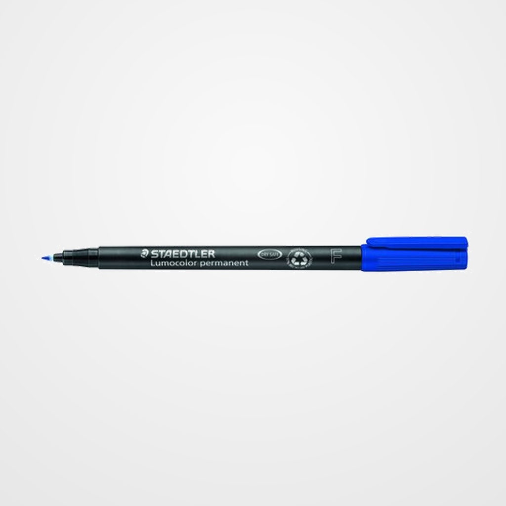 ROTULADOR PERMANENTE STAEDTLER 318 LUMOCOLOR (F)  AZUL
