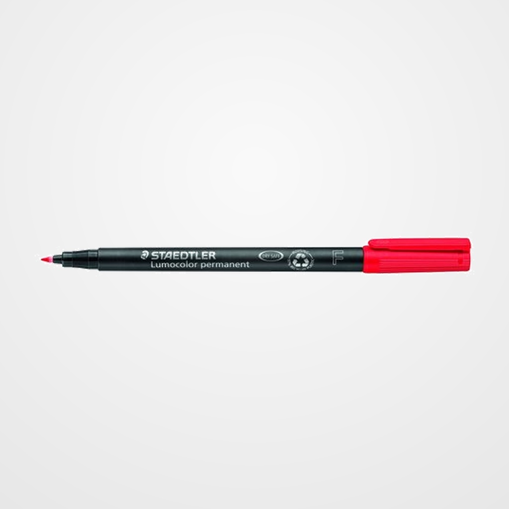 ROTULADOR PERMANENTE STAEDTLER 318 LUMOCOLOR (F)  ROJO