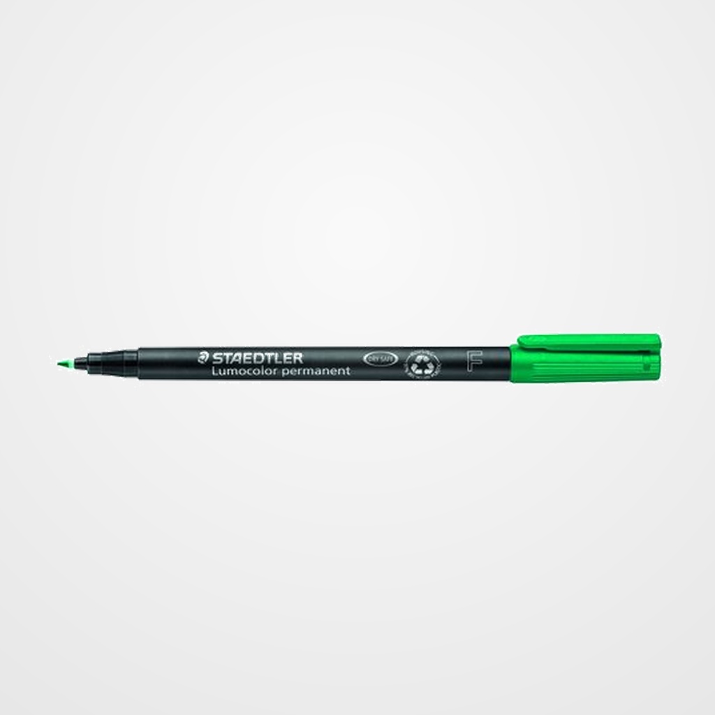 ROTULADOR PERMANENTE STAEDTLER 318 LUMOCOLOR (F)  VERDE