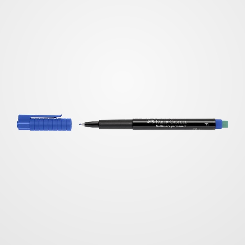 ROTULADOR PERMANENTE FABER-CASTELL MULTIMARK F  AZUL