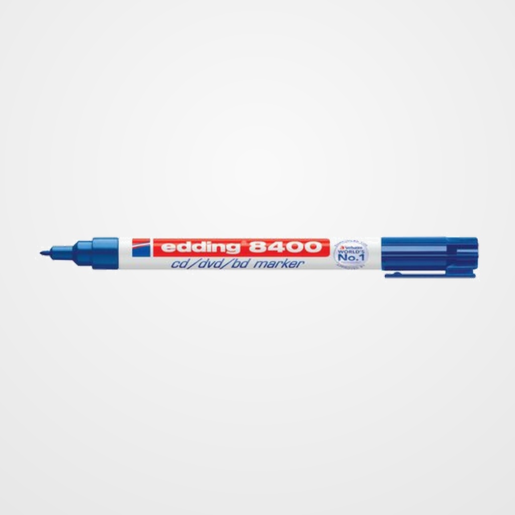 ROTULADOR PERMANENTE EDDING 8400 para CD  AZUL