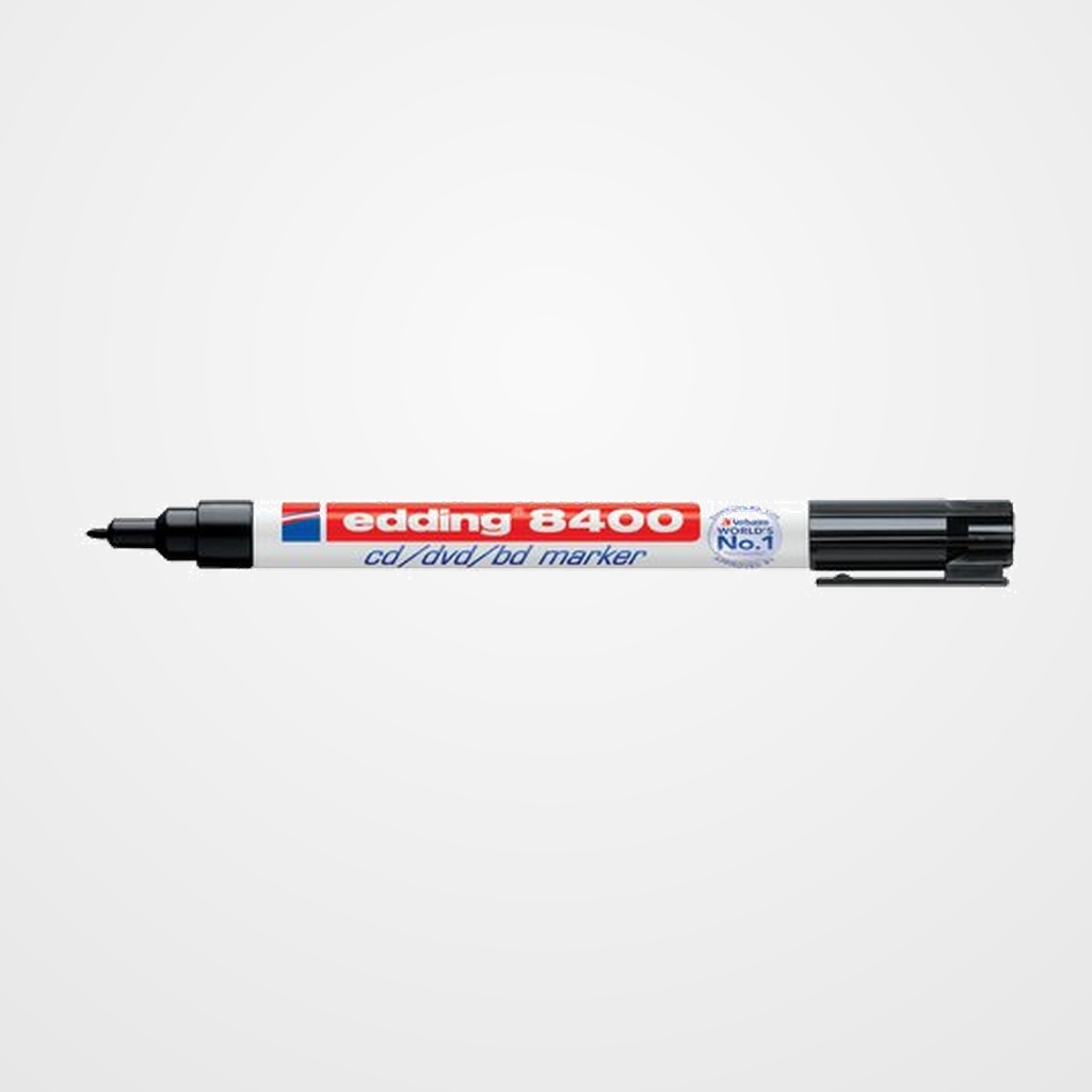 ROTULADOR PERMANENTE EDDING 8400 para CD  NEGRO