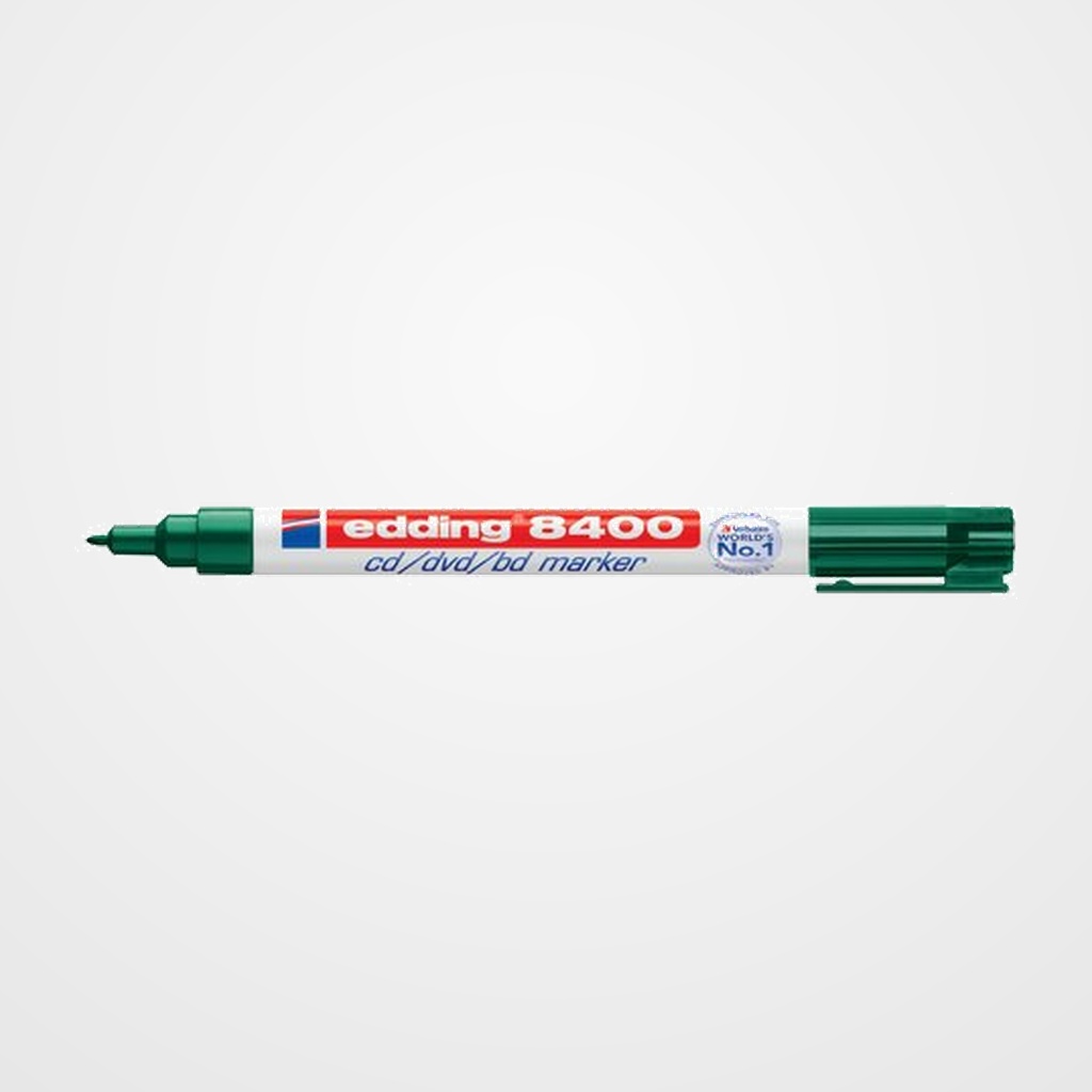 ROTULADOR PERMANENTE EDDING 8400 para CD  VERDE