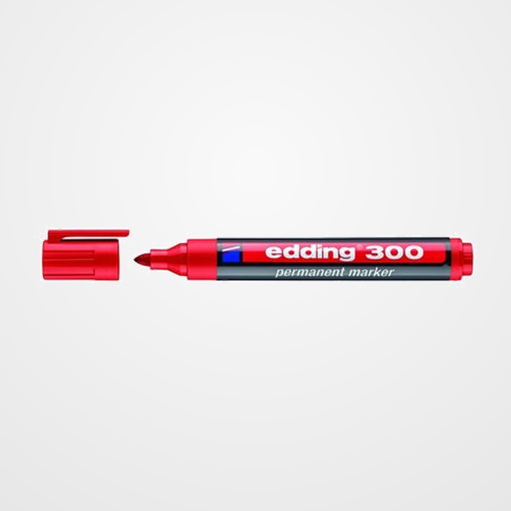 MARCADOR PERMANENTE EDDING  300 CONICO  ROJO