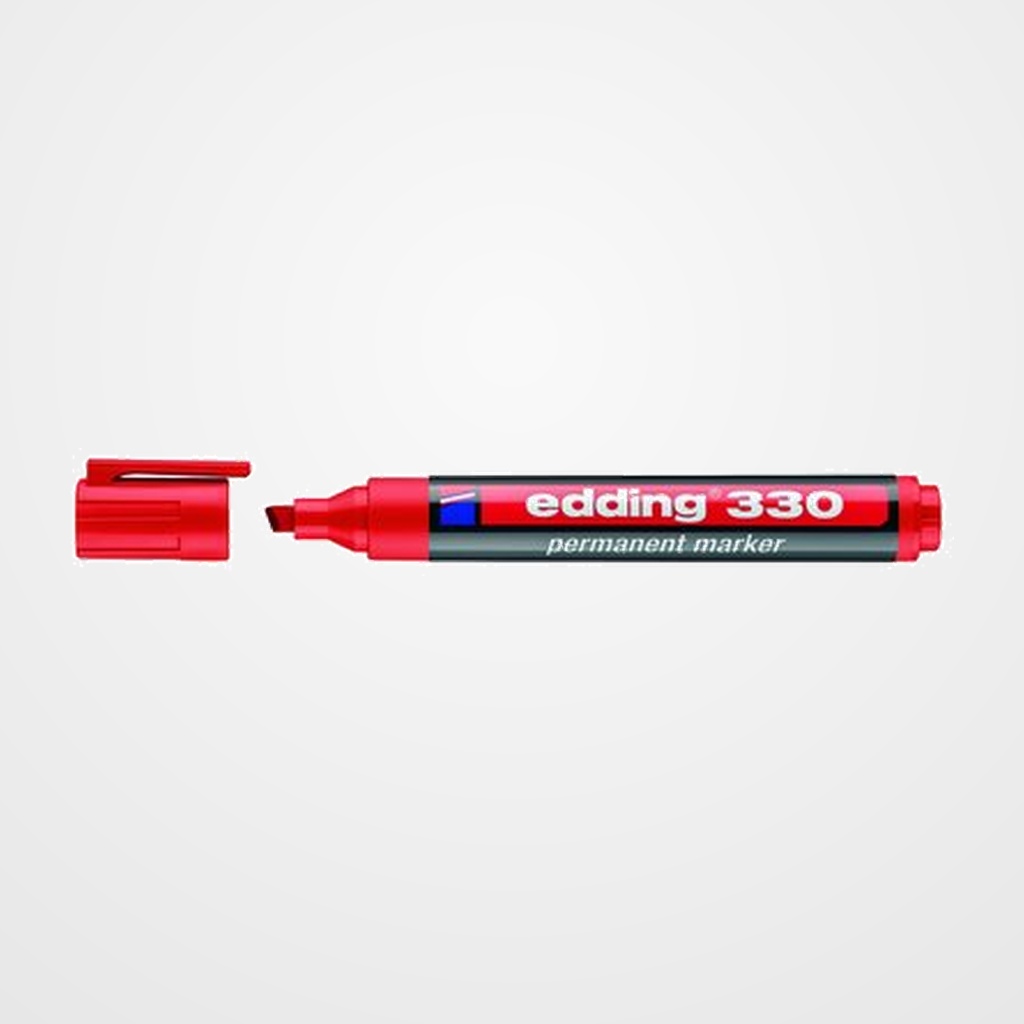 MARCADOR PERMANENTE EDDING  330 BISELADO  ROJO