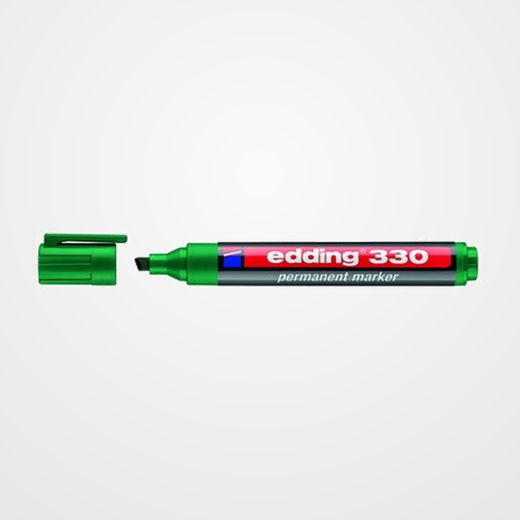 MARCADOR PERMANENTE EDDING  330 BISELADO  VERDE