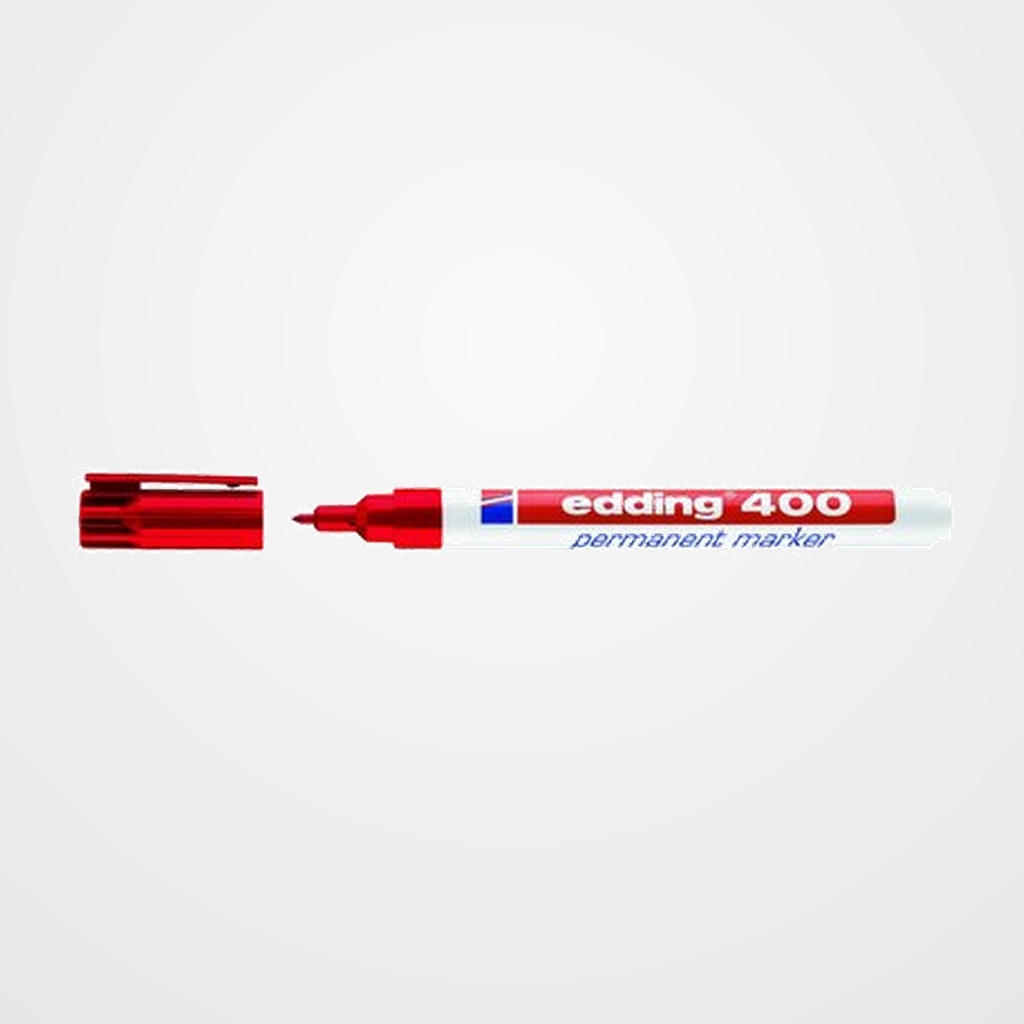 MARCADOR PERMANENTE EDDING  400 CONICO ROJO
