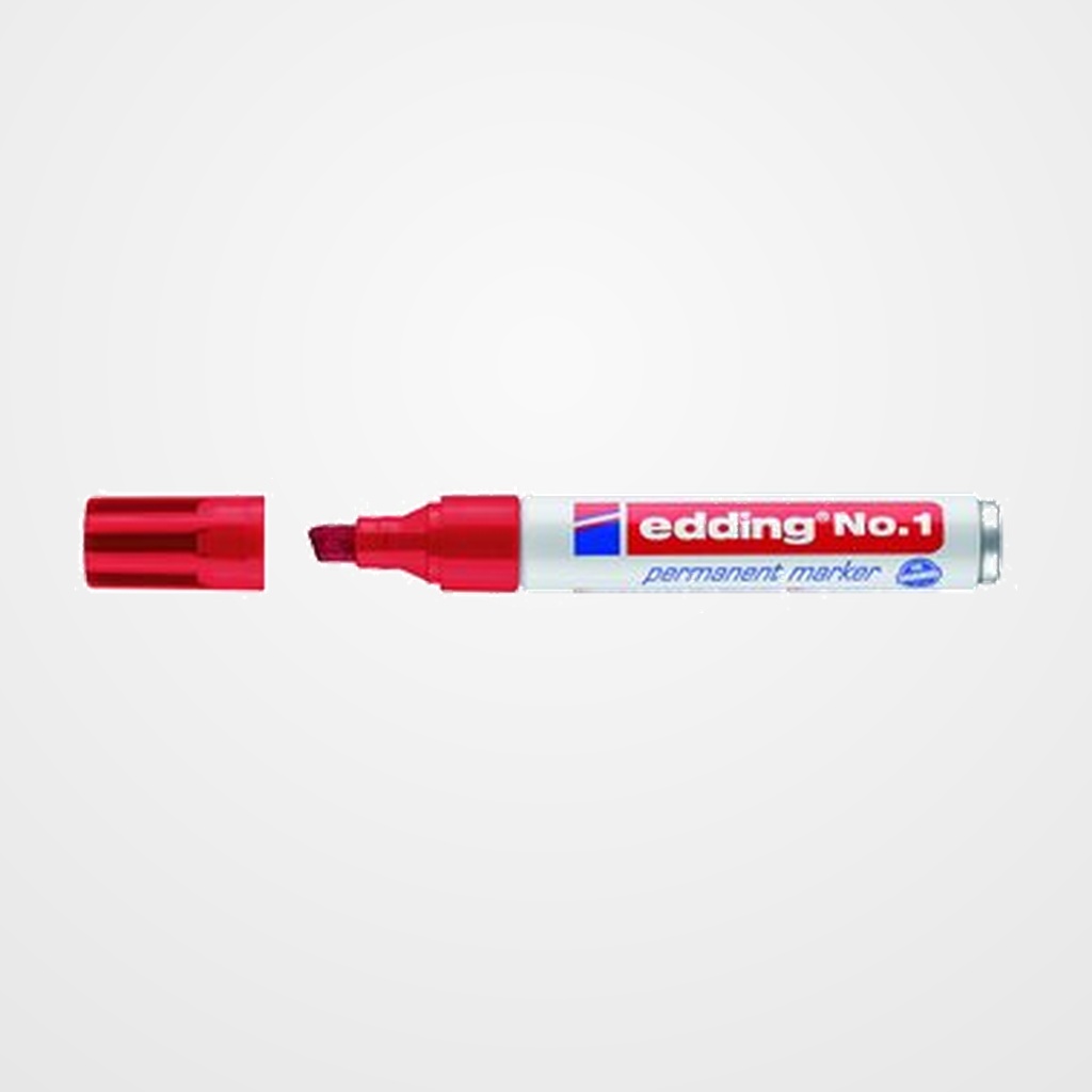 MARCADOR PERMANENTE EDDING No.1 BISELADO ROJO