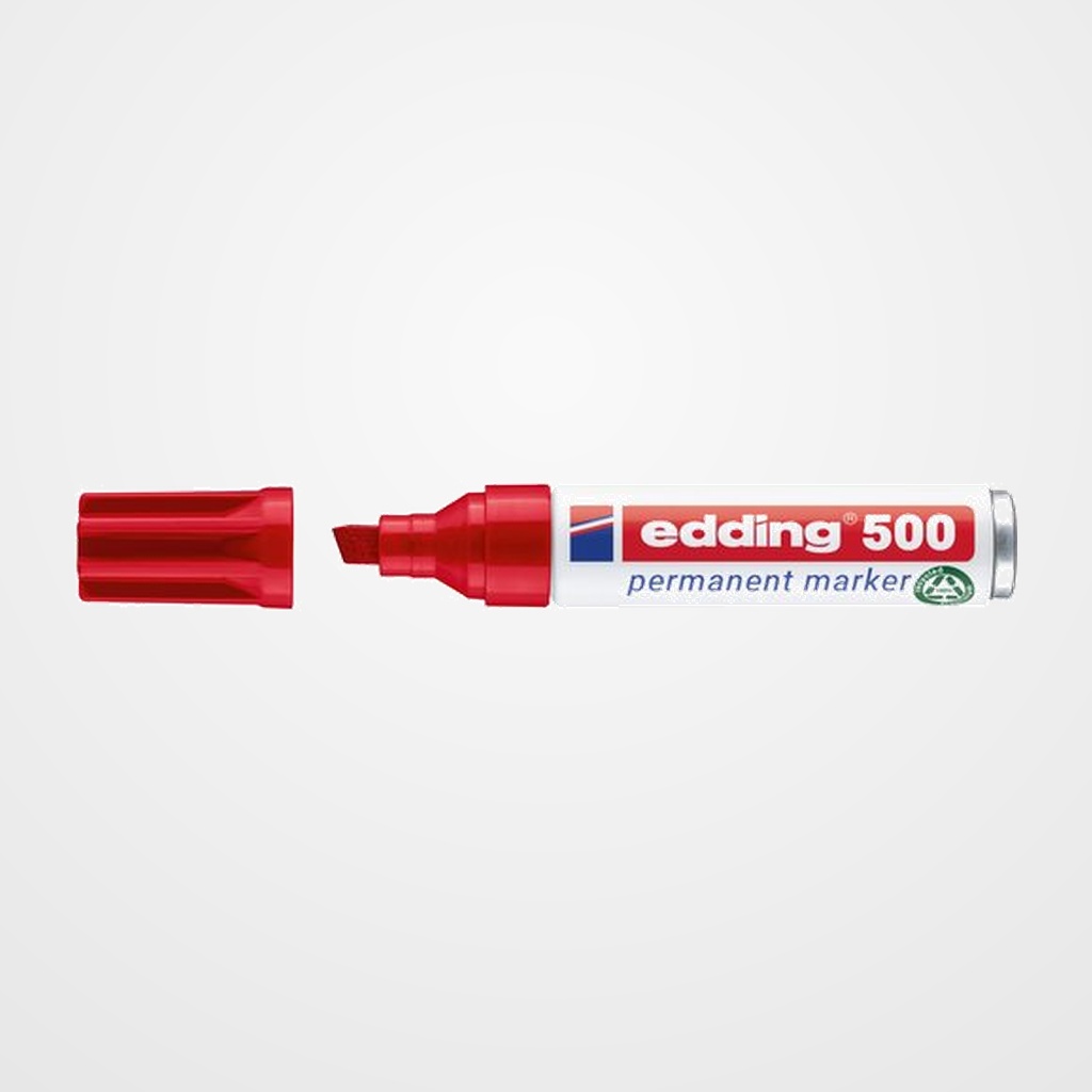 MARCADOR PERMANENTE EDDING  500 BISELADO ROJO