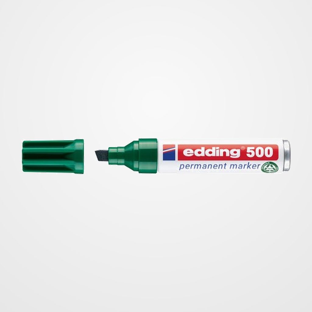 MARCADOR PERMANENTE EDDING  500 BISELADO VERDE