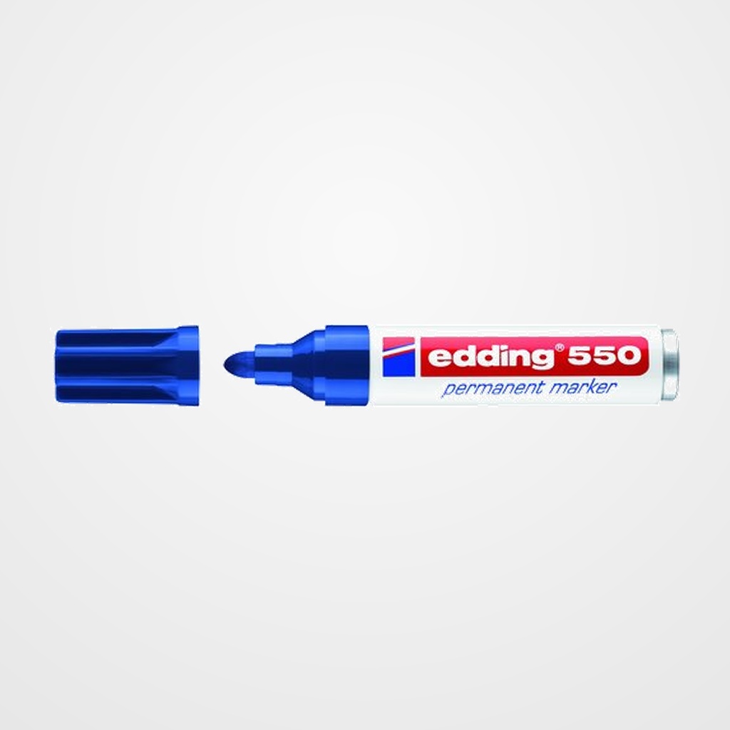 MARCADOR PERMANENTE EDDING  550 CONICO AZUL