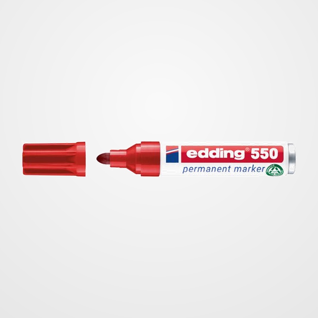 MARCADOR PERMANENTE EDDING  550 CONICO ROJO