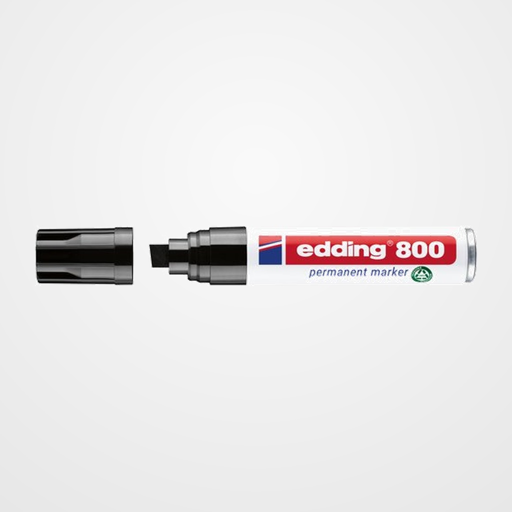 MARCADOR PERMANENTE EDDING  800 BISELADO NEGRO