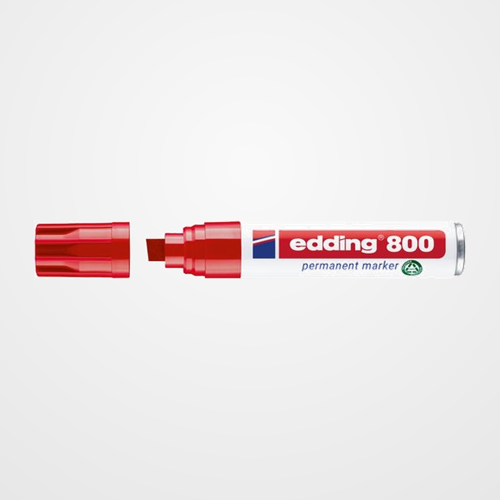 MARCADOR PERMANENTE EDDING  800 BISELADO ROJO