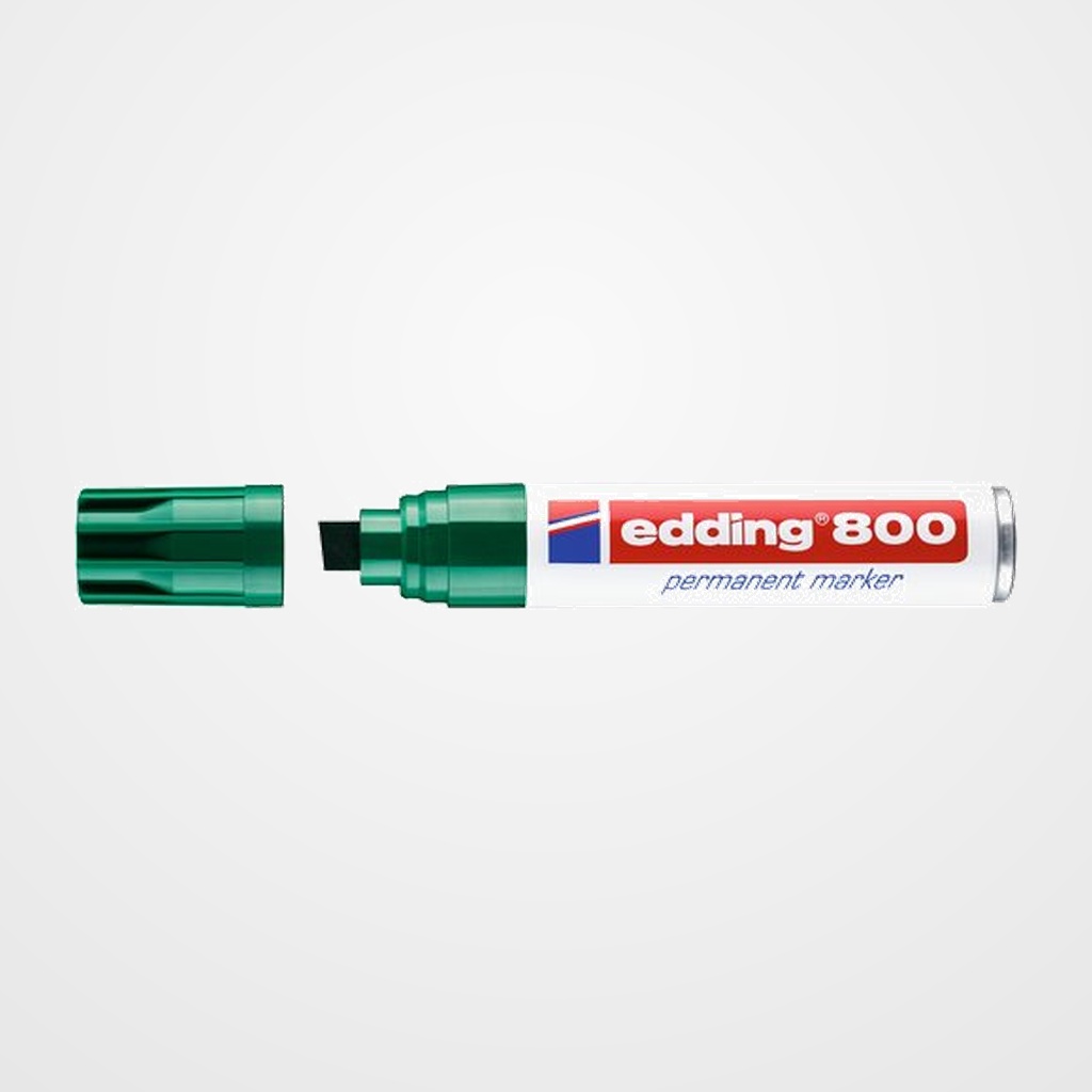 MARCADOR PERMANENTE EDDING  800 BISELADO VERDE