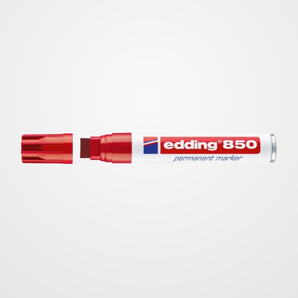 MARCADOR PERMANENTE EDDING  850 BISELADO ROJO