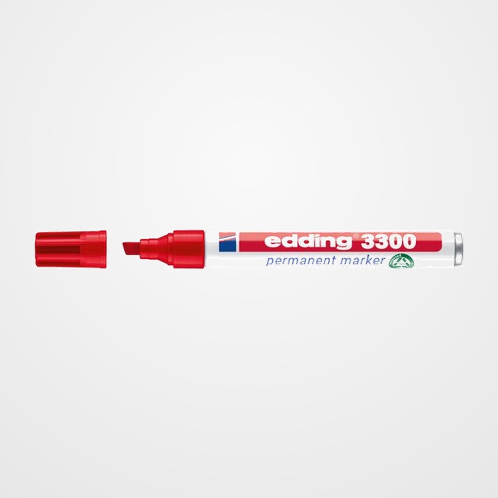MARCADOR PERMANENTE EDDING 3300 BISELADO ROJO