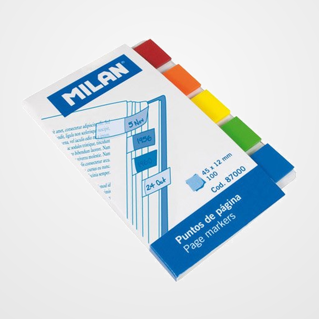 [26902258] BANDERITAS ADHESIVAS MILAN 100 h. TRANSPARENTES