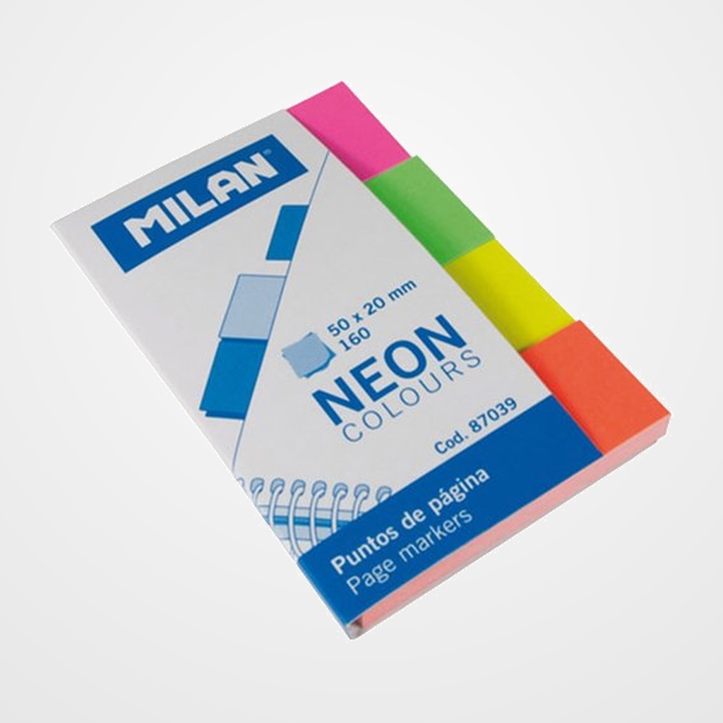 [26902260] BANDERITAS ADHESIVAS MILAN 160 h. NEON
