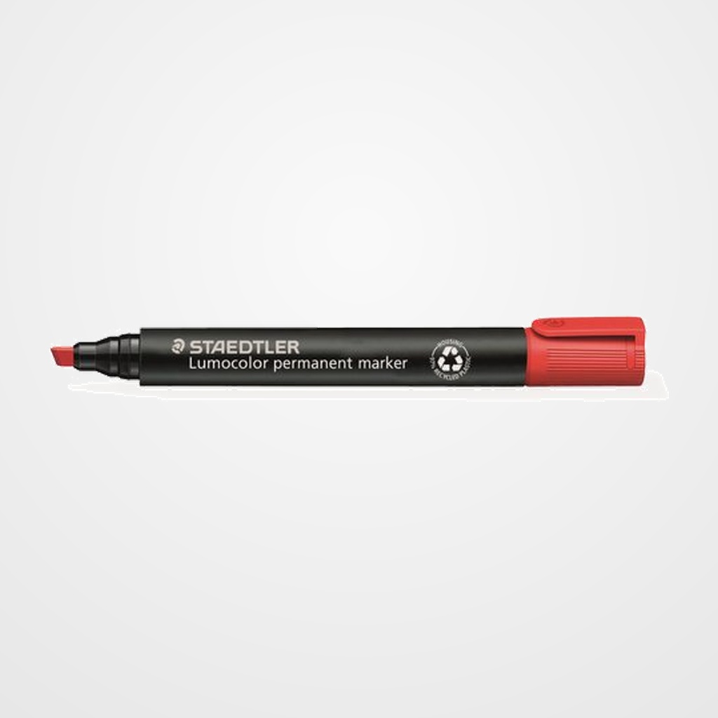 MARCADOR PERMANENTE STAEDTLER 350 LUMOCOLOR BISELADO ROJO