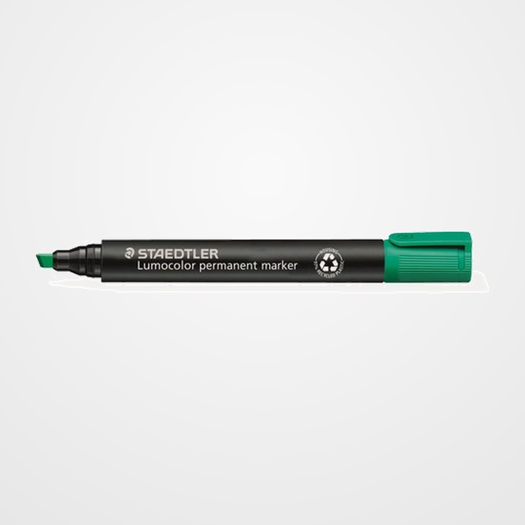 MARCADOR PERMANENTE STAEDTLER 350 LUMOCOLOR BISELADO VERDE