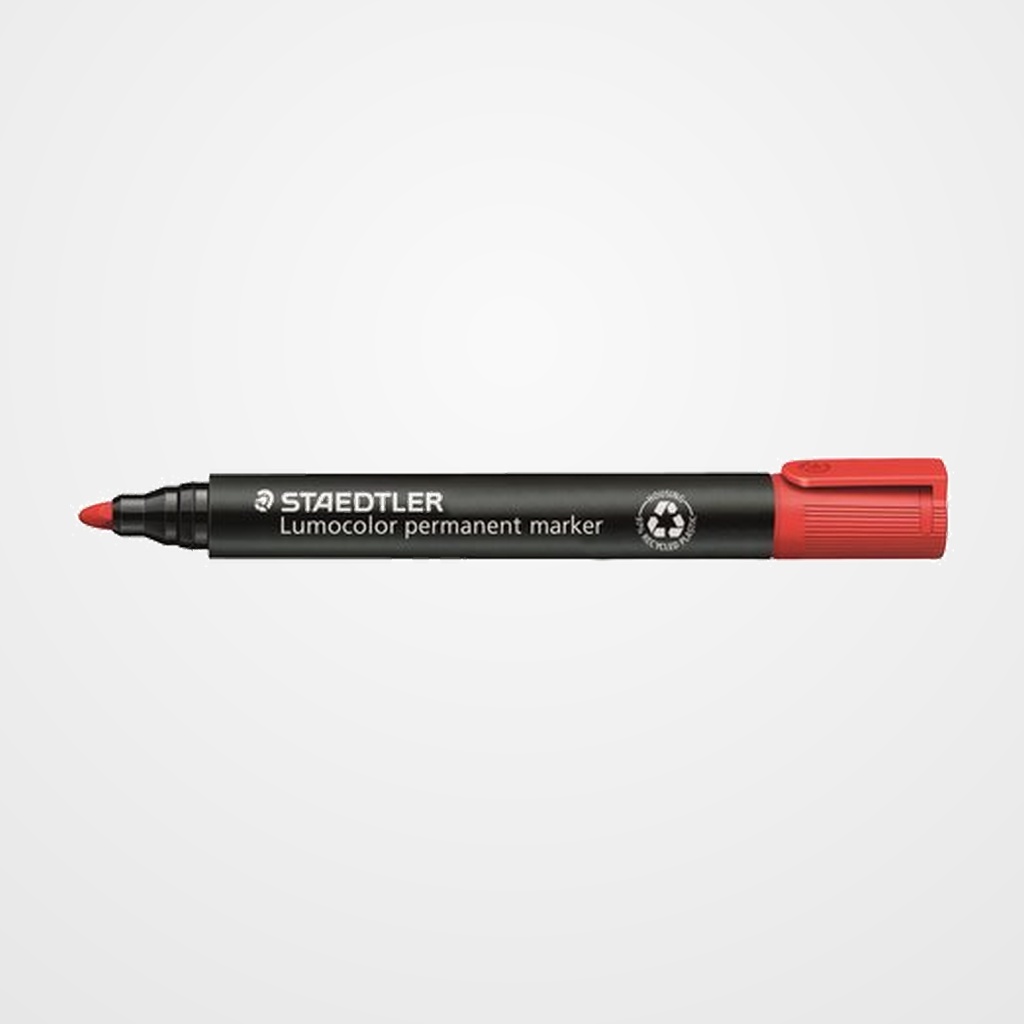 MARCADOR PERMANENTE STAEDTLER 352 LUMOCOLOR CONICO  ROJO